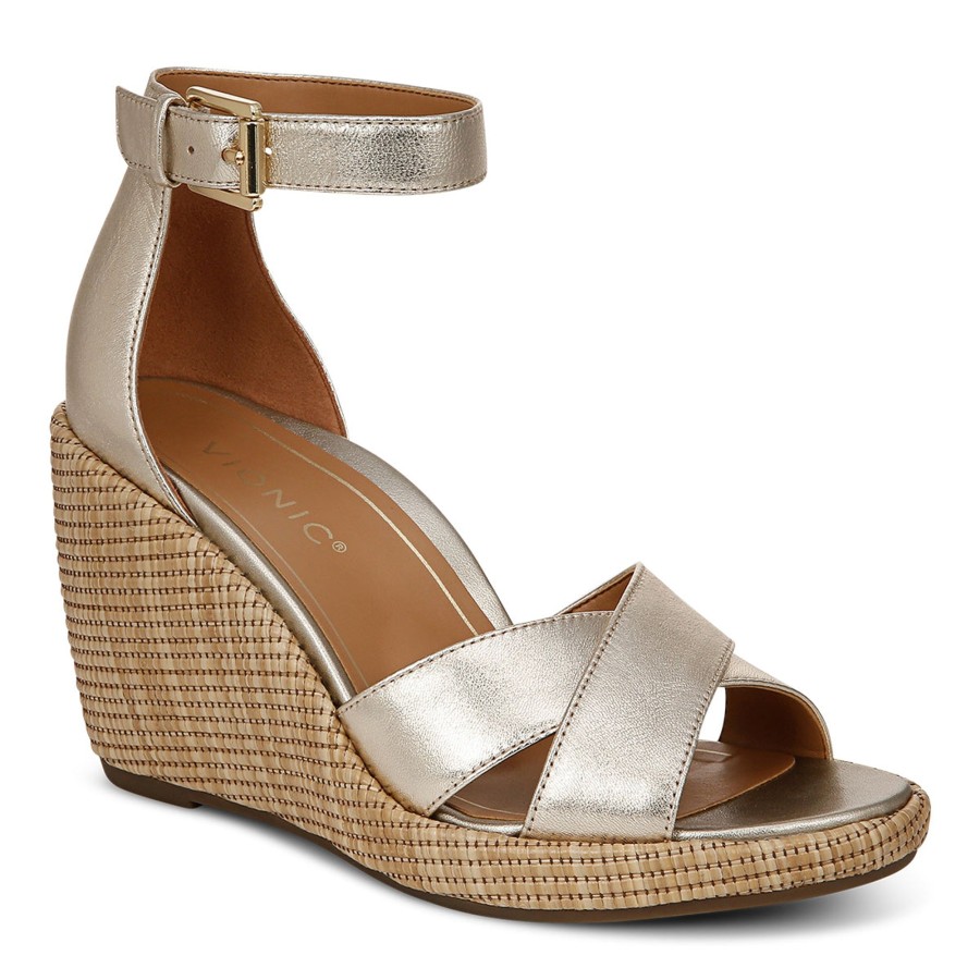 VIONIC Heels & Wedges | Marina Wedge Sandal Metallic