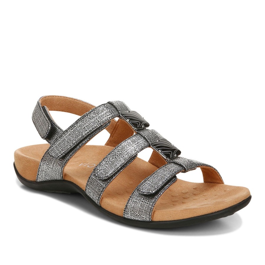 VIONIC Sandals | Amber Metallic Adjustable Sandal