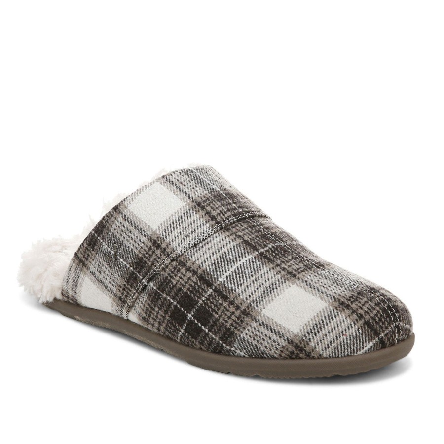 VIONIC Slippers | Alfons Mule Slipper (Plaid)