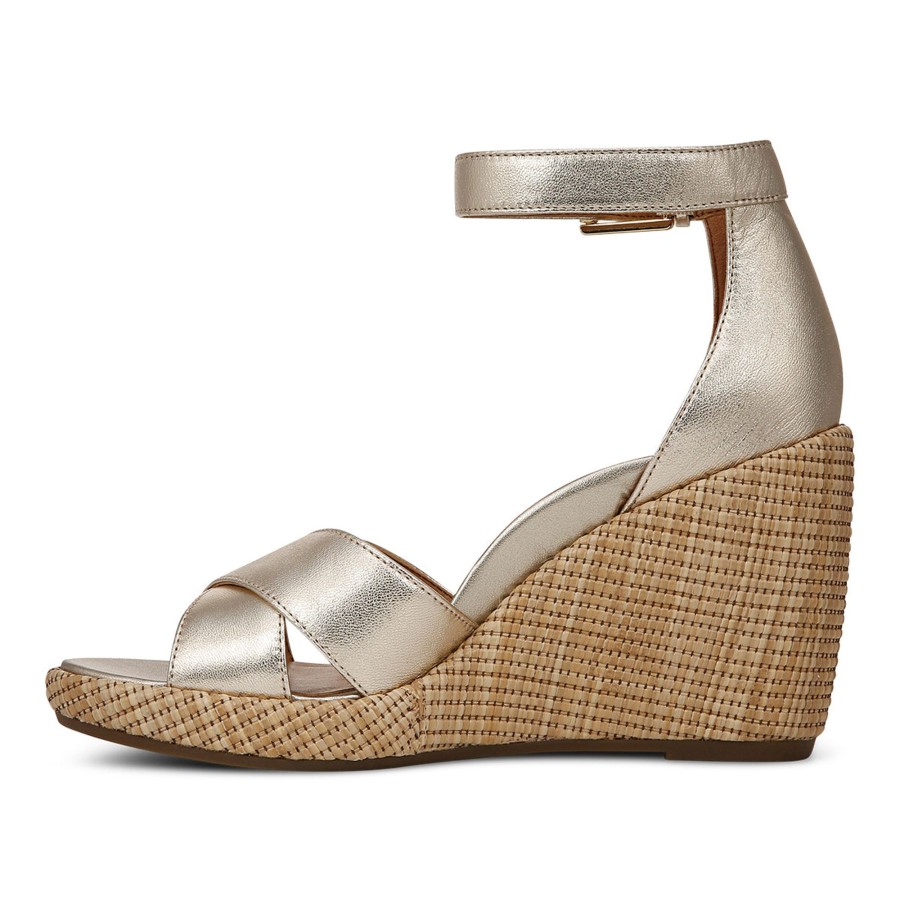 VIONIC Sandals | Marina Wedge Sandal Metallic