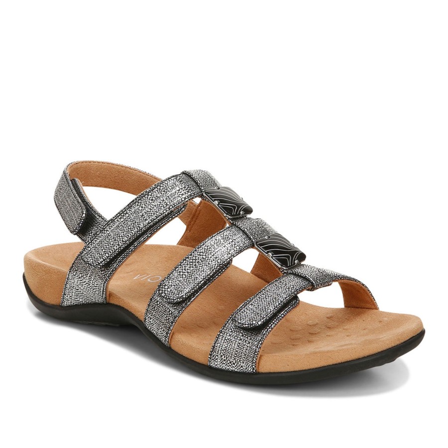 VIONIC Sale | Amber Metallic Adjustable Sandal